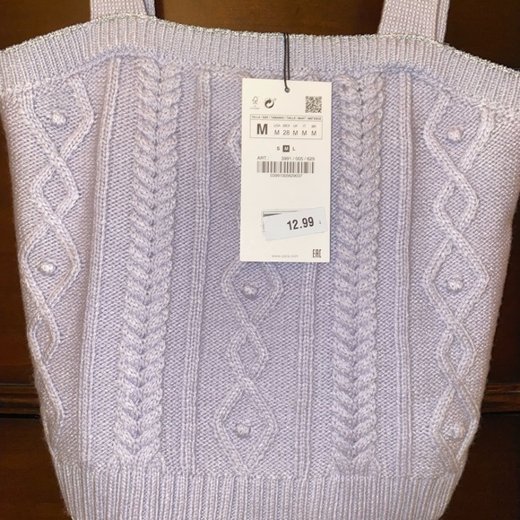 Zara cable knit cropped top - Picture 2 of 2